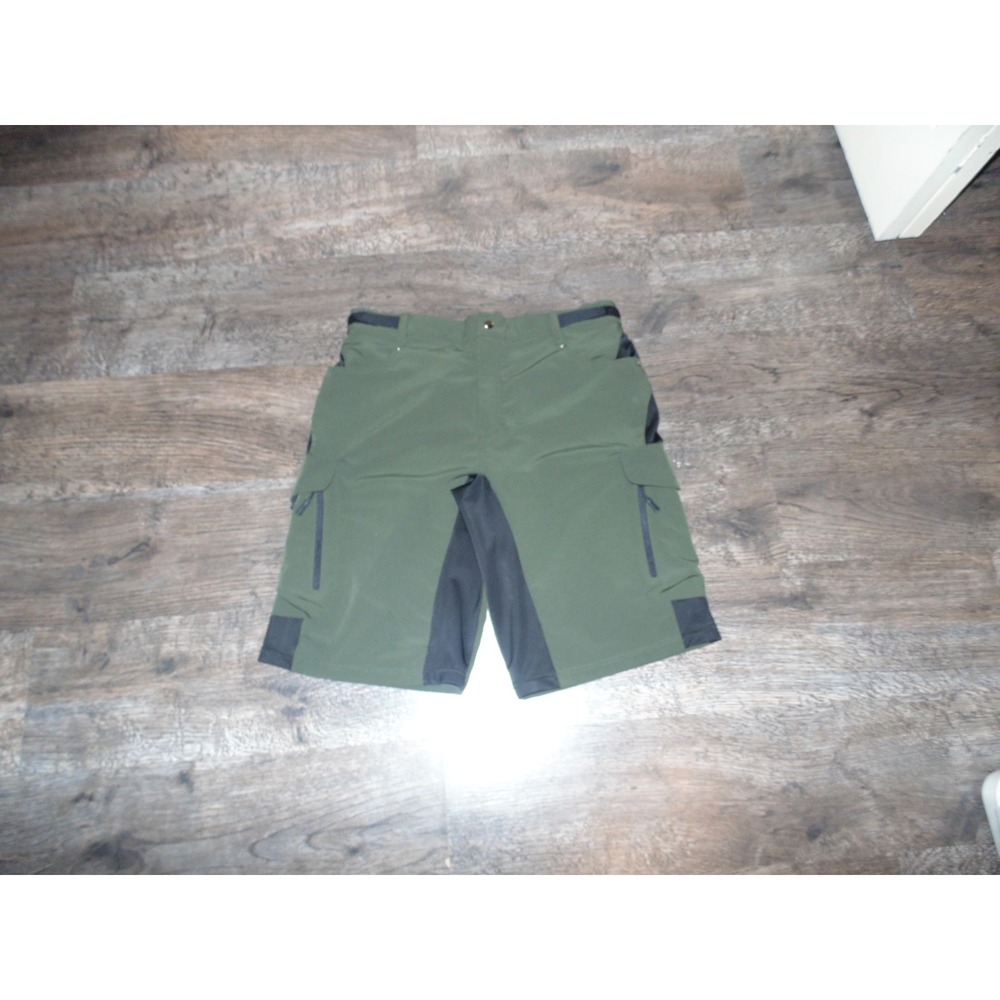 MTB Shorts Mens XXL Olive Green Good Cargo Pockets Reflective Biking
